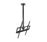 Soporte de techo para TV, inclinable y giratorio para televisores LED de pantalla plana de 32 a 55 pulgadas, soporta hasta 75 libras, alcance extra largo de 2,5 m, instalación ajustable