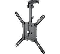 goobay Soporte de Techo para televisores de 23 a 55 Pulgadas (58-140 cm), Soporte de TV, máx. 20 kg, Giratorio hacia un Lado, ángulo de Techo Ajustable, con función de abatimiento y Bloqueo, 70824
