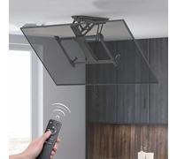 Soporte de techo para TV, soporte de TV motorizado, soporte de techo ajustable para TV, giro hacia abajo de 0-75°, rotación de ±90° izquierda/derecha