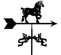 Soporte de Techo para Veleta de Caballo de Granja, Veleta de Acero Inoxidable, Kit de indicador de dirección del Viento Soporte de Metal para Exteriores, con Decoraciones de Montaje en Techo,G