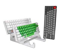 Soporte De Teclado Acrílico - Expositor De Teclado | Expositor De Cartera Con Expositor De Teclado Portátil Con Varios Neumáticos | Soporte Para Teclado Con Pantalla Transparente