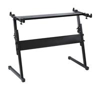 Soporte de teclado de piano portátil ajustable estilo Z para pianos eléctricos de 61 a 88 teclas, resistente y resistente, soporte de mesa para teclado de música