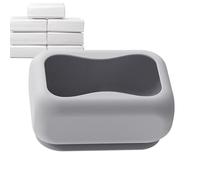 Soporte de Tejido: Caja de pañuelo de Silicona, Tapa de la Copa de succión Decorative tissueBox, Organizador Decoración del hogar Dispensador de servilletas | Organizador de Almacenamiento de Montaje