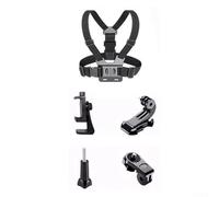 Soporte de teléfono ajustable en el pecho para grabación de video en primera persona, rotación de 360°, correa elástica transpirable, se adapta a 4.7 pulgadas