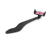 Soporte de teléfono Compatible con Cooper S Works JCW One R50 R52 R53 Hatchback Convertible Cel celda Montaje 360 ° Soporte de teléfonos inteligentes de metal rotativo 2001-2008 (red union jack)