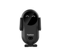 Soporte de Teléfono con Cargador Inalámbrico para Coche, Moderno y Elegante, con Sujeción Automática para el Salpicadero, Color Negro