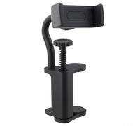 Soporte de teléfono con clip para cabeza de guitarra para transmisión en vivo y lecciones de video, brazo giratorio para teléfonos inteligentes de 5.5 a 7.5 pulgadas de ancho de plástico de nailon