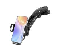 Soporte de teléfono con - Soporte Giratorio de 360° para Coche, Soporte Ajustable para salpicadero con Brazo doblado hacia Abajo, Soporte de navegación para Parabrisas, conducción Manos Libres