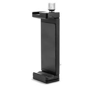 Soporte de teléfono de Aluminio para trípodes con Ranura | Soporte de abrazadera ajustable para almohadilla y teléfonos inteligentes con fría y perilla de ajuste