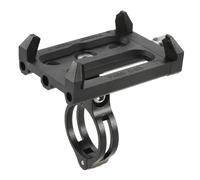 Lixada Soporte de teléfono de Bicicleta + Bandas de Seguridad, Ajustable, Universal, Soporte para teléfono móvil de Manillar de Bicicleta, MTB GPS Bracket Cradle Clamp Bicicleta de montaña (Negro -2)