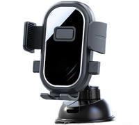 Soporte de teléfono de coche para salpicadero con rotación de 360 grados, adherencia al vacío, bloqueo de un solo toque y acolchado de silicona antigolpes (espejo A66)