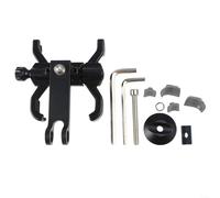 Soporte de teléfono de cuatro garras para motocicletas y bicicletas, rotación de 360 grados con ángulo de visión ajustable, construcción de aleación de aluminio (modelo de tallo)