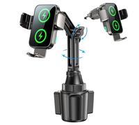 Soporte de teléfono de Doble Bobina de 15 W, Cargador de Coche inalámbrico, sujeción automática, Soporte de ventilación de Carga rápida para tu Coche para iPhone Series, Samsung Flip S25 S24 S23 S22