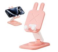 Soporte De Teléfono De Escritorio - Soporte De Teléfono Inteligente Para Mesa | Sostenedor De Teléfono De Escritorio , Soporte Para Teléfono Celular Plegable, Diseño De Conejo Giratorio A