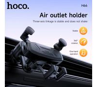 Soporte de teléfono de expansión de gravedad de ventilación de aire HOCO en el coche para iPhone 17 16 Pro Max 360 rotación GPS soporte de Clip manos libres soporte de coche Rejilla de Ventilación Neg