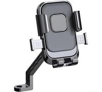 Soporte de teléfono de motocicleta con absorción de golpes con bloqueo de un segundo para una navegación estable (espejo retrovisor)