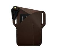 Soporte de teléfono de piel - Accesorio vintage, estuche de bolsillo, gancho de metal incluido, organizador compacto para teléfono móvil | Herramienta práctica para las actividades comerciales que