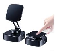Soporte de teléfono eléctrico para coche con ventosa de vacío | Soporte magnético plegable de 360 grados | Soporte de salpicadero de ventilación de aire con sujeción automática | para iPhone | para