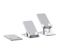 Soporte De Teléfono Escritorio Bases Móvil para Soporte Escritorios Portátiles Plegables Soporte de Teléfono de Aluminio Soporte de Teléfono Soporte De Pa Teléfono Celular Cama (Silver, One Size)