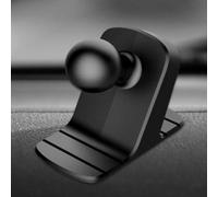 Soporte de teléfono móvil para coche con cabeza esférica de 17 mm y base de ventosa para salpicadero, universal, compatible con smartphones, color negro, material ABS/PC, diseño compacto