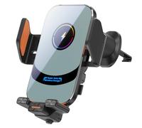 Soporte de teléfono móvil para coche con función de carga, 15 W, cargador inalámbrico superrápido, sujeción automática, cargador de coche para iPhone 16 15 14 13 12 11