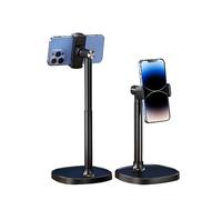 Soporte de teléfono móvil para escritorio, soporte de teléfono inclinado de altura ajustable, soporte de teléfono de escritorio giratorio de 360 grados, compatible con iPhone, Samsung Galaxy y Huawei,