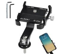 Soporte de Teléfono para Bicicleta - Ajustable De Aleación De Aluminio Antigolpes - Porta Móvil Patinete Accesorios Bicicleta - Ciclismo Carretera Montaña Patinete Eléctrico y Navegación Exterior