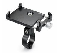 Soporte de teléfono para bicicleta, ajustable, soporte de aleación de aluminio, soporte de teléfono para teléfono móvil con una anchura de entre 1,9-3,9 pulgadas, negro