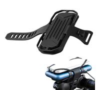 Soporte de teléfono para bicicleta, silicona, 5,51 x 2,56 pulgadas, Shock Handlebar Flexible Grip, Smartphone Compatibility for Travel, Ejercise, and Daily Commute, Black