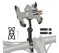 Soporte de teléfono para bicicletas - Montaje de teléfono versátil para bicicletas, motocicletas y scooters | Rueda de 360 grados, soporte para teléfono instalación de choque y fácil para cochecitos