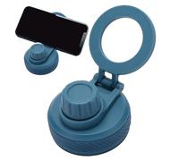 Soporte de teléfono para botella de agua para gimnasio, tapa antideslizante para botella de agua con soporte magnético para teléfono, tapa de taza portátil, soporte para teléfono inteligente para