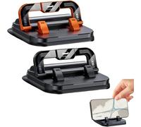 Soporte de teléfono para coche con rotación de 360 grados, ventosa para teléfono de coche, ángulos de visión ajustables, adecuado para la navegación del automóvil en el salpicadero (negro+naranja)