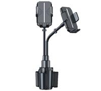 Soporte de teléfono para coche, expansor de doble cuna para teléfono con cuello de flexible, soporte giratorio para salpicadero para SUV, camión, furgoneta, compatible con llamadas de navegación