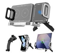 Soporte de teléfono para Coche para Samsung Galaxy Z Fold 7/6/5/4/3/2/Z Flip S24 iPhone 17, Cargador inalámbrico Qi rápido de Doble Bobina, Cargador inalámbrico con rotación automática
