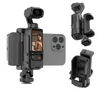 Soporte de teléfono para DJI Osmo Pocket 3, soporte para teléfono celular, soporte de teleprompter, bisel protector de expansión con agujero de rosca de 1/4 pulgadas utilizado con trípode y barra de