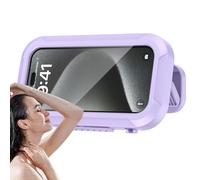 Soporte de teléfono para ducha, soporte para teléfono de baño, ángulo ajustable, resistente al agua, soporte para cámara de baño, espejo de cocina
