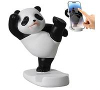 Soporte de teléfono para escritorio, soporte de teléfono con forma de panda, estable y antideslizante, accesorios decorativos de panda para escritorio, alféizar de la ventana, estantería, estantería