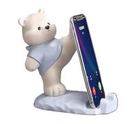Soporte de teléfono para Le Mignon - Soporte de decoración de oso de resina con juntas móviles, soporte de teléfono móvil ajustable para el hogar, el, vlogging, torneado