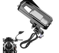 Soporte de teléfono para manillar de bicicleta, soporte impermeable para teléfono de bicicleta con cubierta de lluvia, accesorios de bicicleta para ver grabación de video, llamadas, navegación, viajes