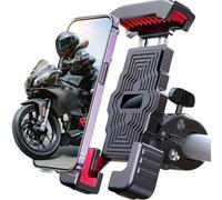 Soporte de Teléfono para Manillar de Motocicleta para Bianchi Magma/Duel/Methanol CV/Nitron, Soporte A Prueba Golpes Clip GPS Soporte De NavegacióN,B Black Red-A