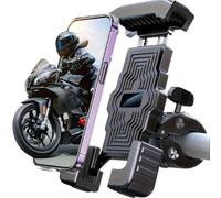 Soporte de Teléfono para Manillar de Motocicleta para Bianchi Magma/Duel/Methanol CV/Nitron, Soporte A Prueba Golpes Clip GPS Soporte De NavegacióN,A Black-A