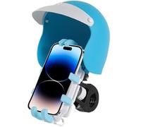 Soporte de teléfono para moto: soporte de guía antivibraciones con diseño de chapeau rígido, pinza móvil giratoria a 360° para motos, scooters, réglable pour la plupart des smartphones, 5,31