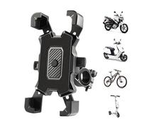 Soporte de teléfono para moto, soporte de teléfono móvil para scooter, soporte para manillar de bicicleta giratorio, clip de moto, pinza de ahorro de espacio para