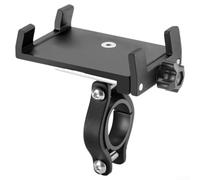 Soporte de teléfono para motocicleta, aleación de aluminio, rotación de 360 | Adecuado para ciclismo de montaña, motocross, deportes de acción, diseño de cubierta de ala antivibración