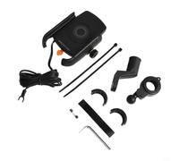 Soporte de teléfono para motocicleta, cargador inalámbrico de 15 W, carga rápida, abrazadera automática, diseño impermeable para carreteras del Reino Unido