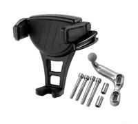 Soporte de teléfono para motocicleta con base compensada para RH975 y para Nightster, sistema de bloqueo mecánico, instalación ajustable para control lateral izquierdo o derecho (plata)