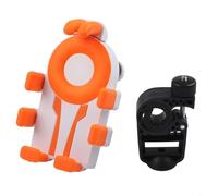 Soporte de teléfono para motocicleta y bicicleta con sistema de amortiguación de aire a prueba de golpes y agarre de silicona de ocho garras, rotación de 360 grados para una visión óptima (naranja)