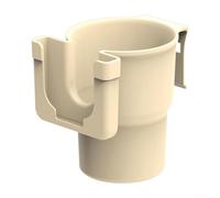 Soporte de teléfono para portavasos de coche que ofrece una colocación estable del dispositivo, diseño de ahorro de espacio y almacenamiento adicional para tazas y basura (blanco)