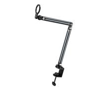 Soporte de teléfono para transmisión de video en vivo con brazo ajustable y base segura para creadores de contenido y clases en línea, soporte para cámara de teléfono