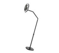 Soporte de teléfono para transmisión en vivo con base de metal giratoria de 360 grados y estable para fotografía y clip de teléfono de liberación rápida
